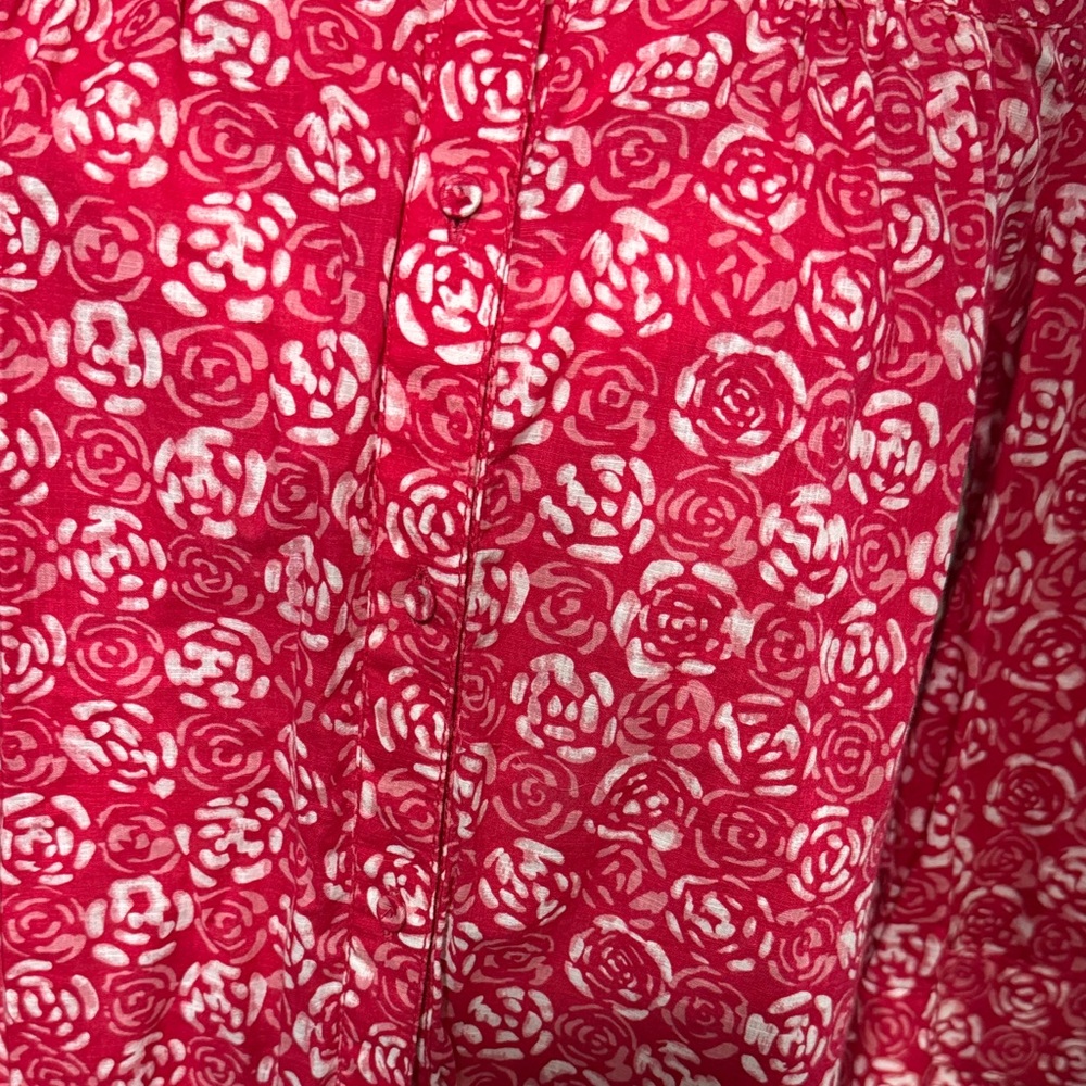 Floral Pink and White Blouse by Liz Claiborne Size Medium - Picture 3 of 12